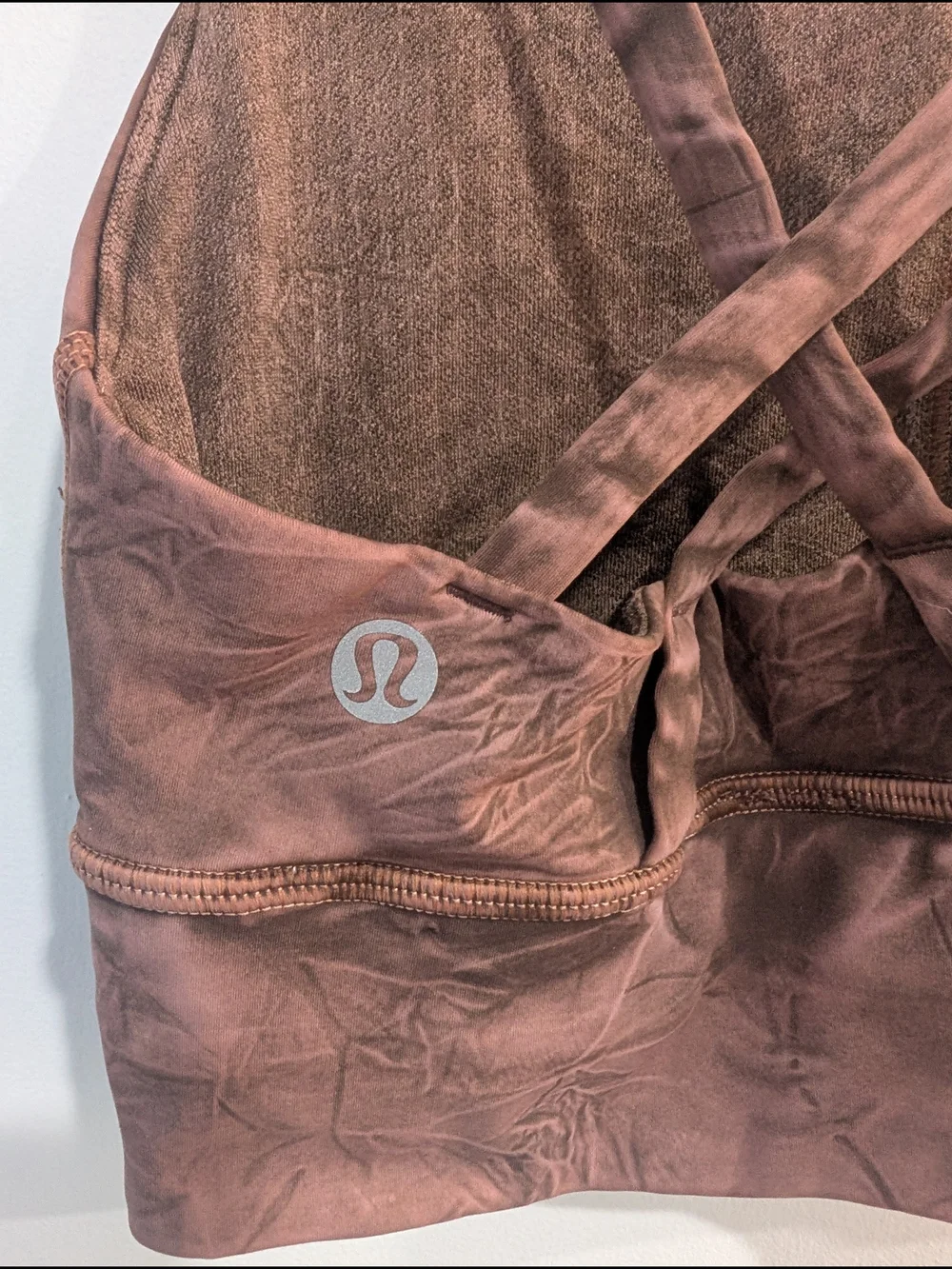 Lululemon Energy Bra Long Line Ice Dye *Medium Support Ice Wash Brown Size 2